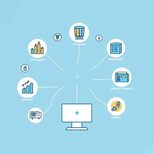 Schermata dal video esplicativo animato per 'TechSoluzioni', mostrando icone stilizzate di servizi informatici