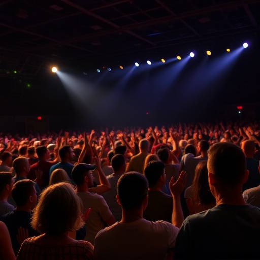 Un gruppo di persone che applaudono durante una presentazione sul palco illuminato.